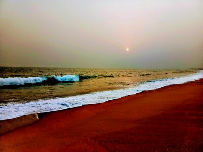 Sunset water beach photo