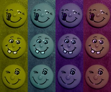 Color emoticon smiley