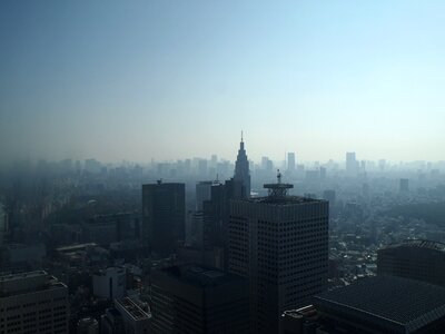 Haze high-rise buildings architecture photo
