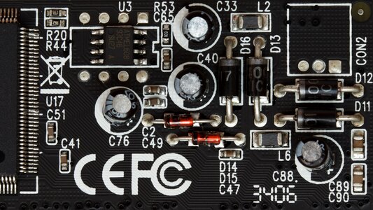 Card chip circuit photo