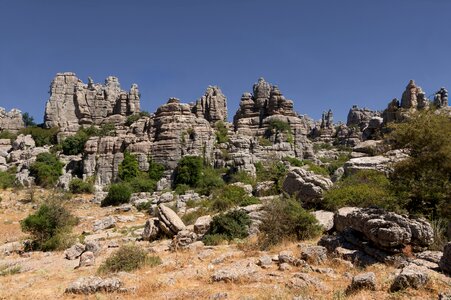 Torcal mountain range in southern Spain photo