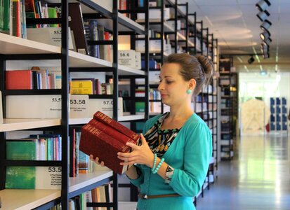 Library reading collection photo