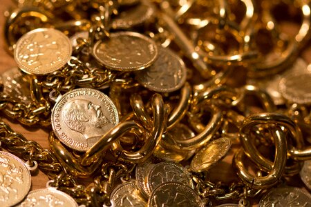 Golden money coin