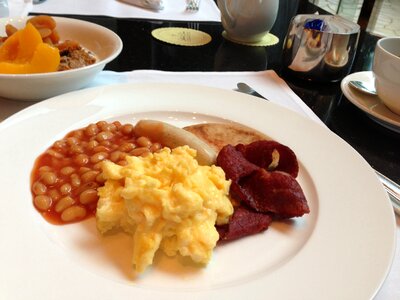 Breakfast hotel scrambled eggs