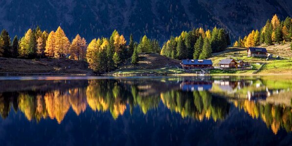 Coast lake landscape photo