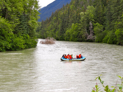 People Going down the River in Alaska photo