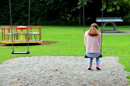 Alone individually playground photo