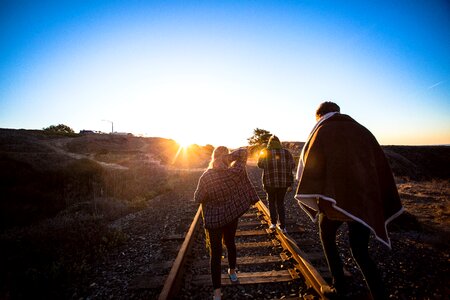 Rails sunset destination photo