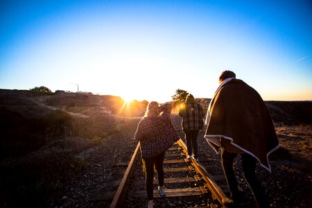 Rails sunset destination