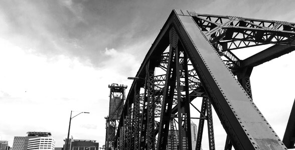 Architecture black and white bridge photo