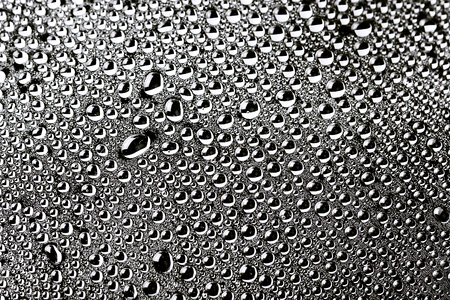 Water drops on gray background photo