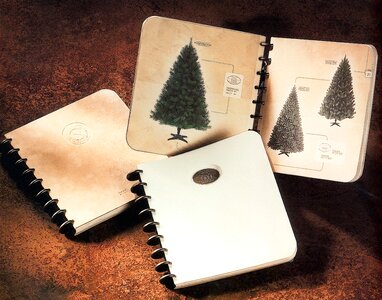 Nostalgia notebook pine tree