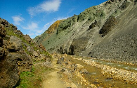 Volcanism torrent path photo