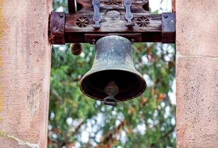 Antique bell cast iron photo