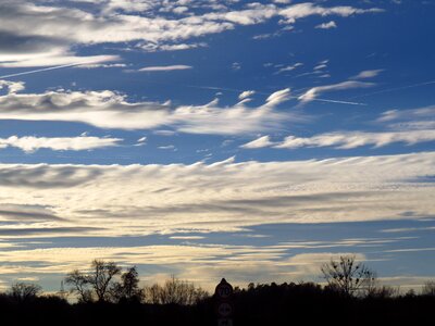 Cloud contrail clear photo