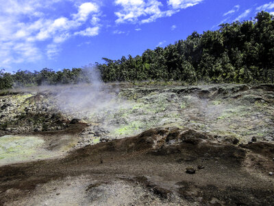 Sulphur Banks steam at Hawaii Volcanoes National Park photo