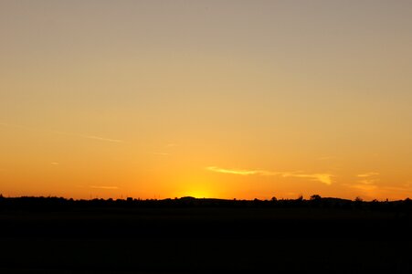 Evening sky sun red photo