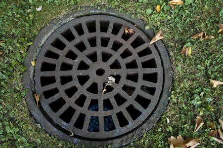 Cover grate manhole photo