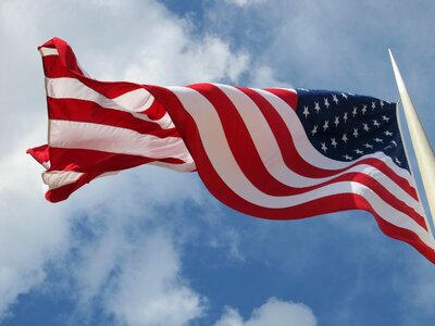 Usa patriotic waving