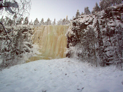 Winter snow scene in Posio, Finland photo