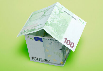 Euro banknotes as House photo