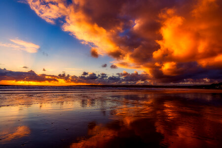 Orange Clouds at Sunset photo