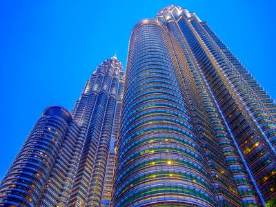 Petronas twin towers skyscraper photo