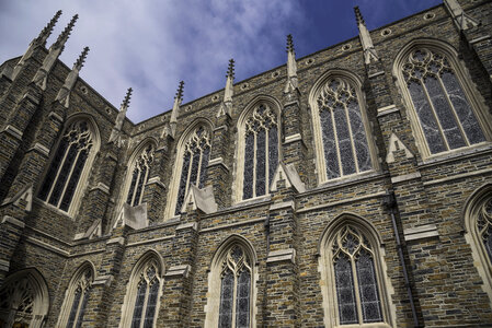 Sides of the Duke Chapel in Durham, North Carolina photo