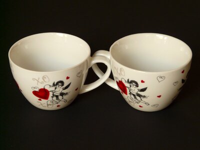 Coffee cup love heart photo