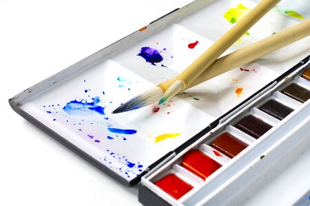 Color writing brush picture photo