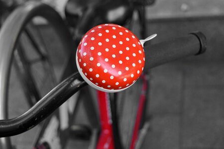 Bicycle red steering wheel photo
