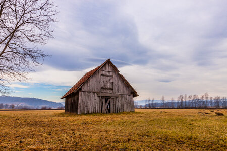 Old Barn on the Empty Field photo