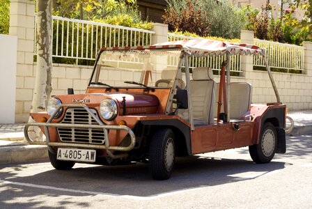 Classic car transportation vintage