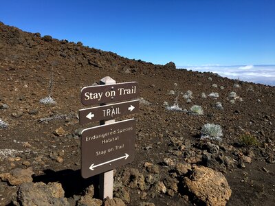 Trail in Haleakala National Park, Maui, Hawaii photo