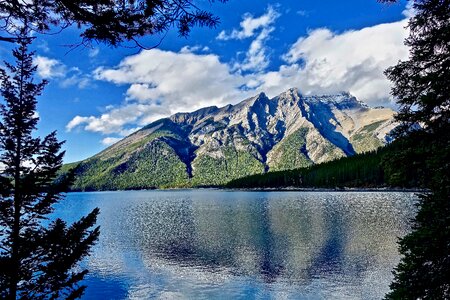 Mountain lake landscape photo