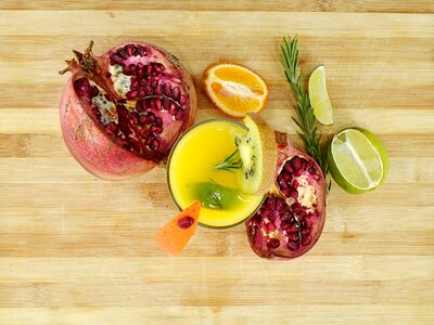 Delicious fresh fruit juice