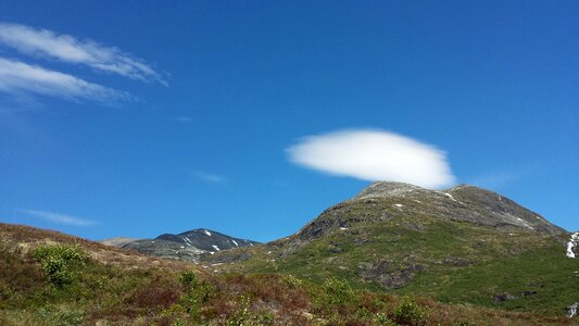 Mountains landscape clouds photo