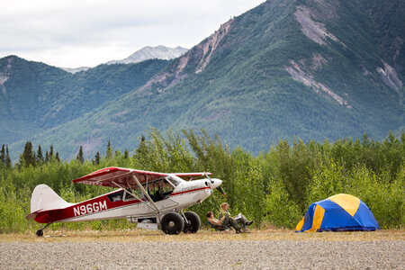 Camping at the McCarthy Airport