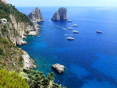 Capri marine cliffs photo