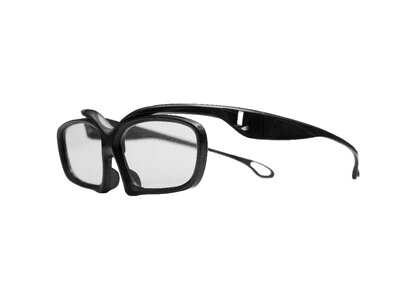 Solid polarization 3d glasses