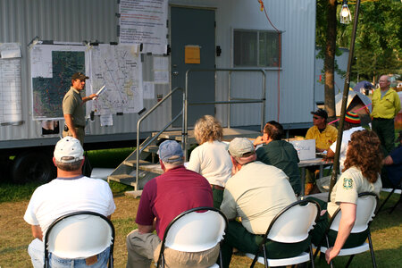 Incident Command briefing photo