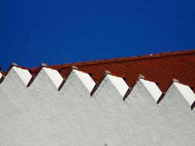 Zig zag roofing white photo