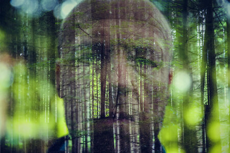 Forest Face Double Exposure photo