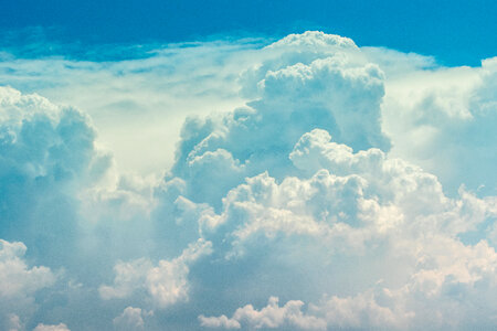 Sky with Fluffy Cumulus Clouds photo