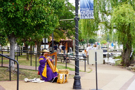 Busking in Old Town, Alexandria VA photo