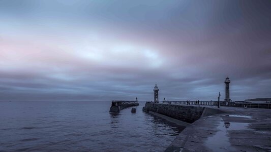 Dawn fog lighthouse photo