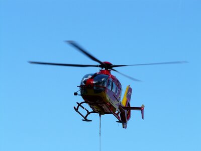 Ambulance helicopter flying aviation