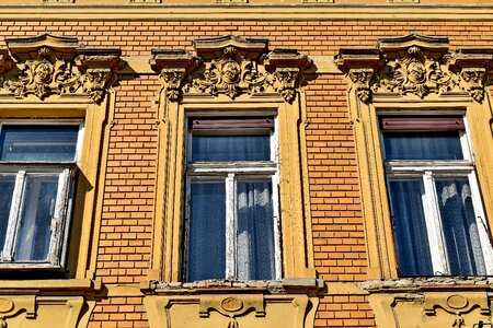 Baroque facade windows photo