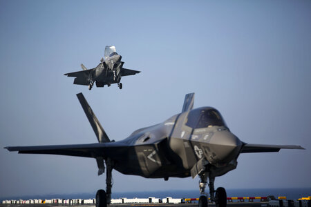 Two F-35B Lightning II Joint Strike Fighters photo