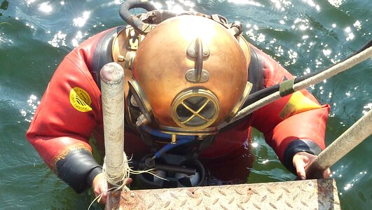 Baltic sea underwater diving equipment diving